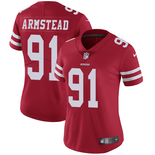 San Francisco 49ers Limited Red Women Arik Armstead Home NFL Jersey #91 Vapor Untouchable->youth nfl jersey->Youth Jersey